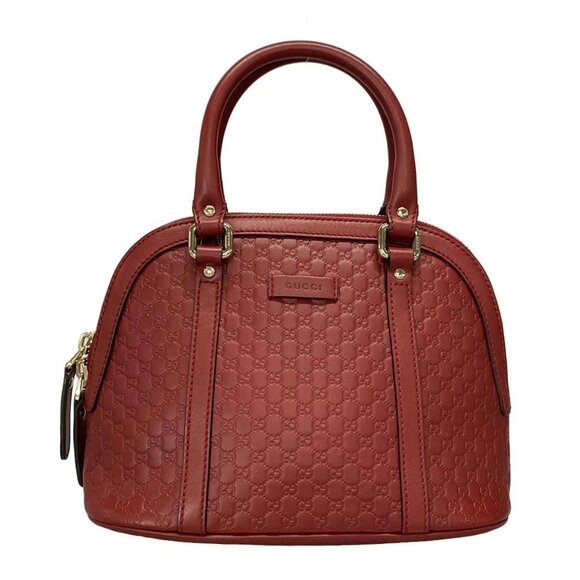 Auth GUCCI Micro Guccissima 449654 Red Leather - Handbag - Picture 1 of 16